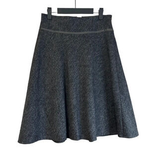 LAUREL BY ESCADA VINTAGE GRAY WOOL A-LINE SKIRT
